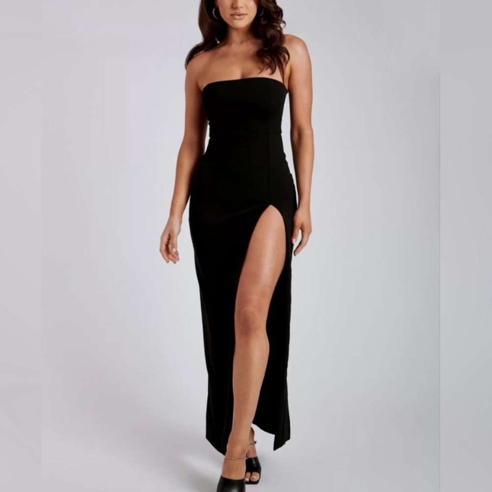 Meshki Black Strapless Dress